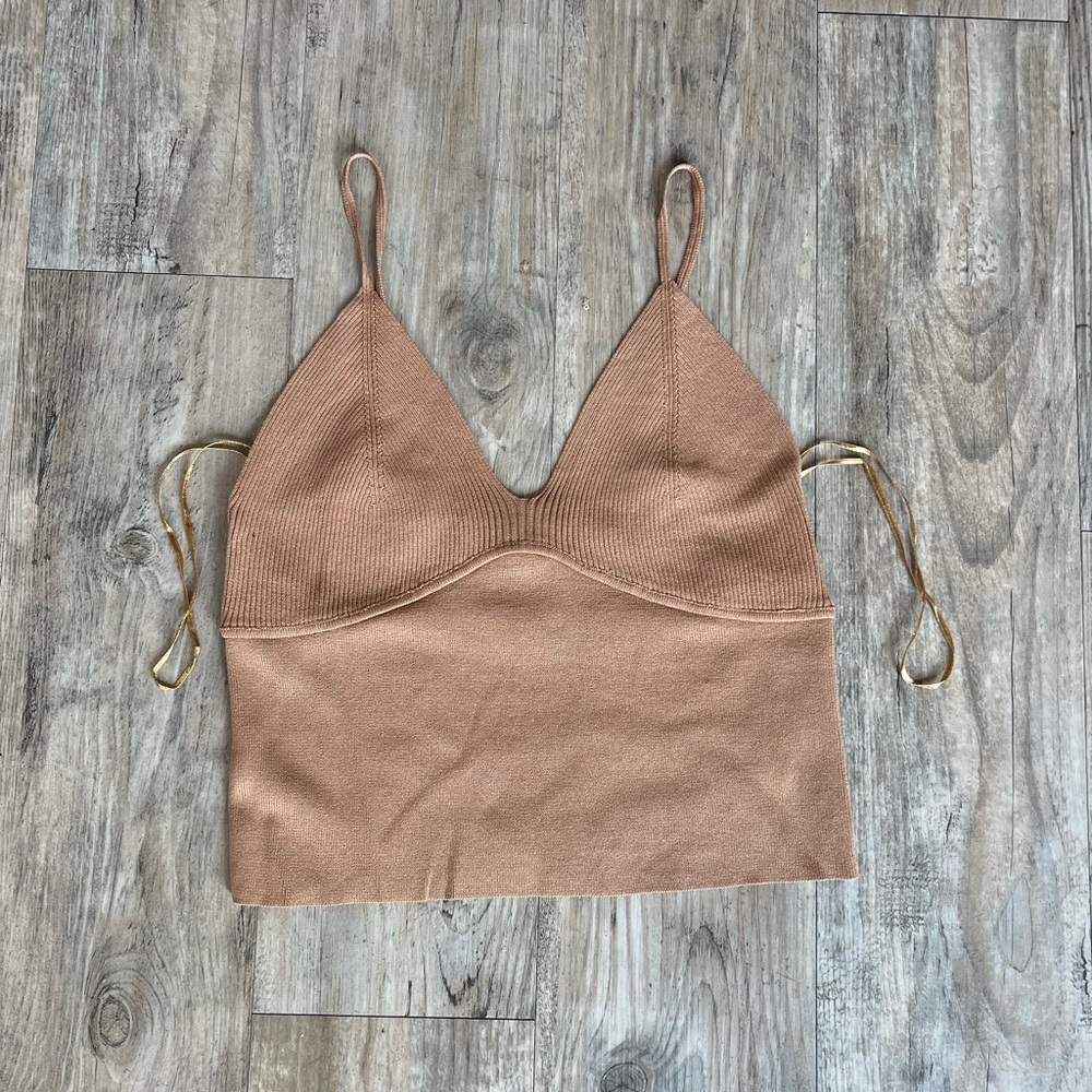 Strappy tank top (mocha)